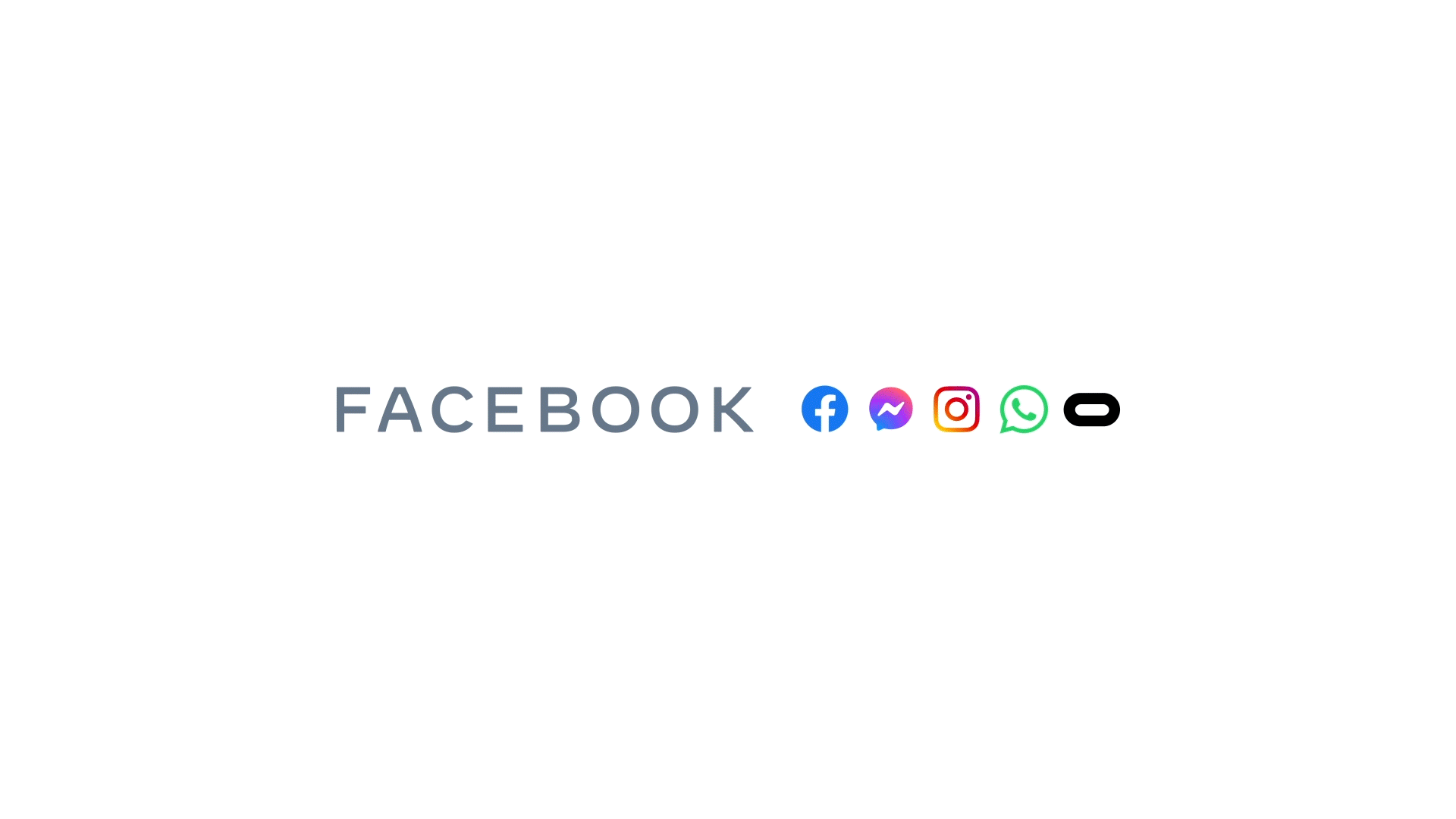 Facebook to Meta logo transformation animaiton