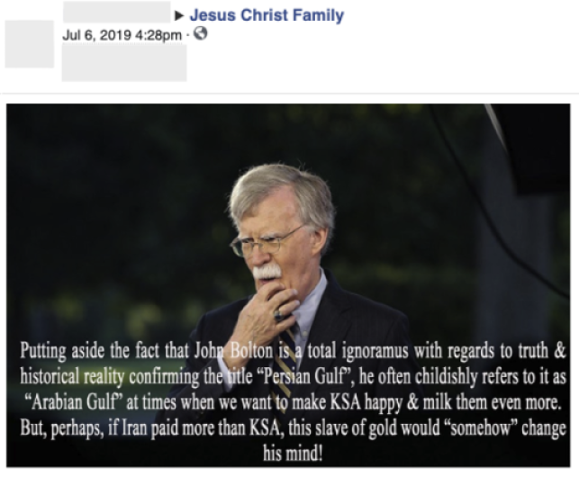 Screenshot of content posted by some of these Pages