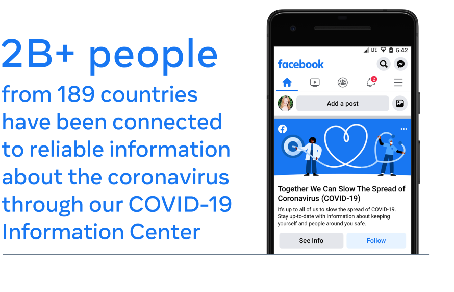 COVID-19 Info Center stat graphic