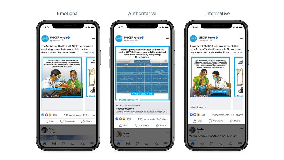 UNICEF ads product mocs 