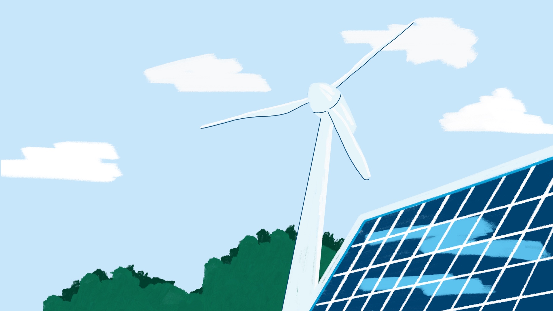 Illustration of windmill
