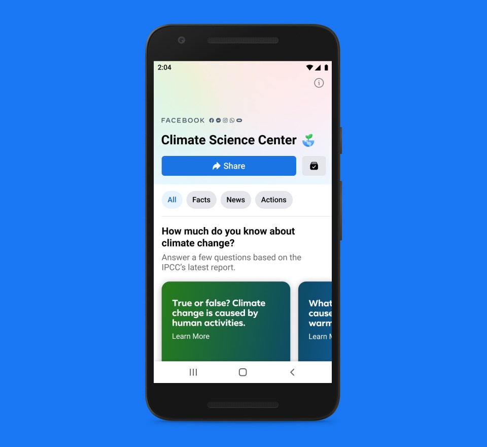 Screenshot of Climate Science Center