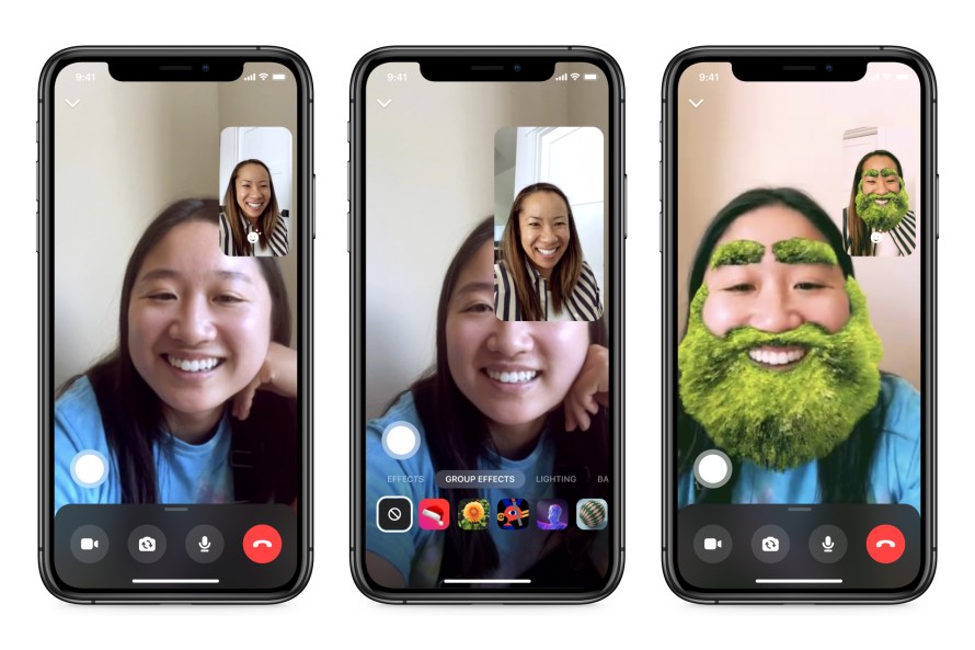 Screenshots of Group Effects in Messenger