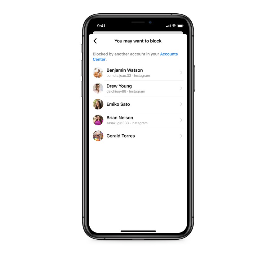 Screenshot of "You may want to block" on Messenger