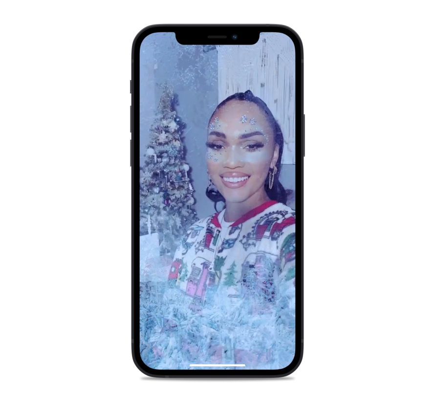 Screenshot of Ashley Strong's AR effect