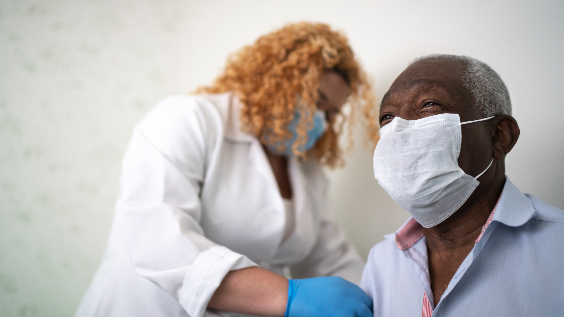 Image of man getting vaccinated