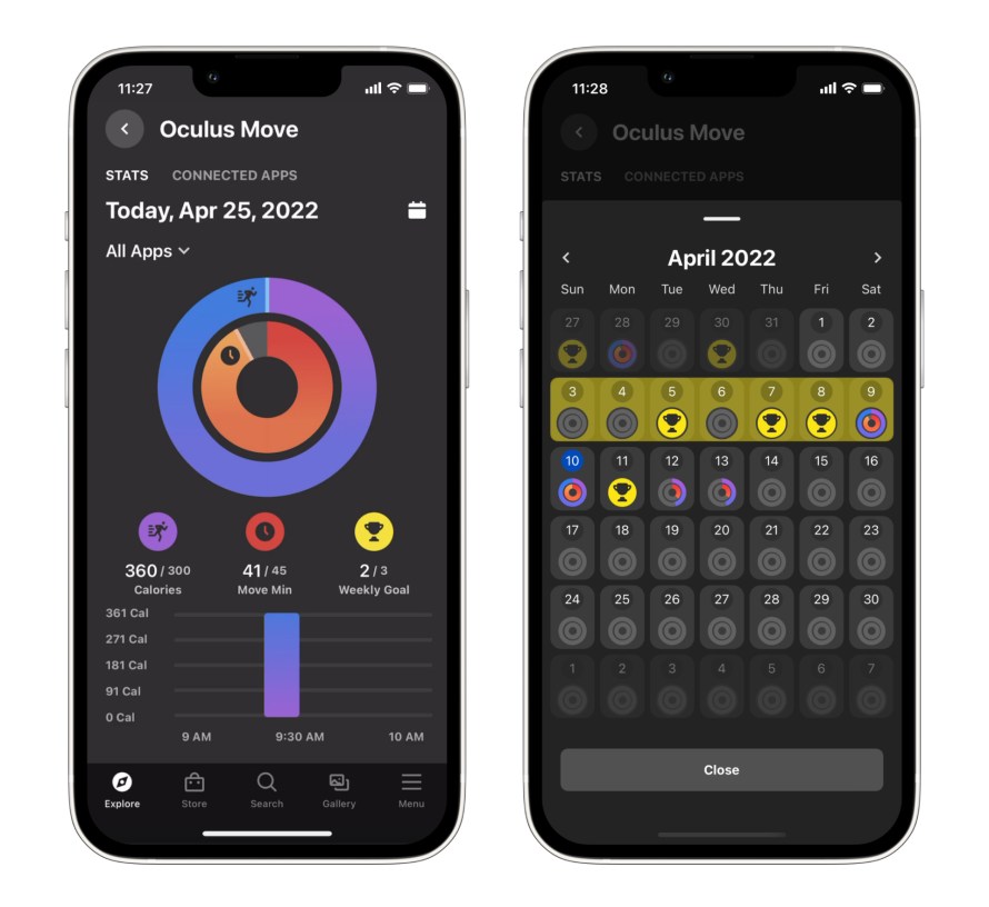 Product mock of Oculus Mobile App