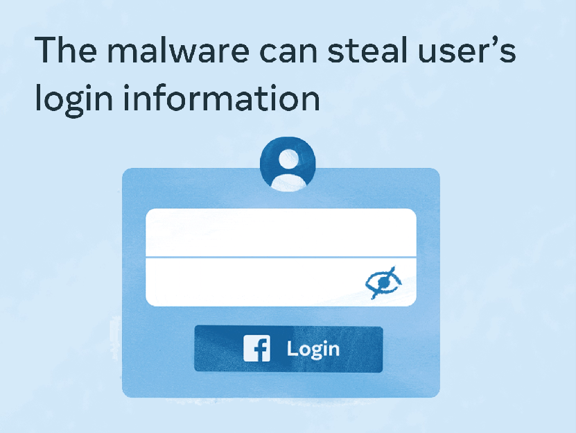 The malware can steal user's login information