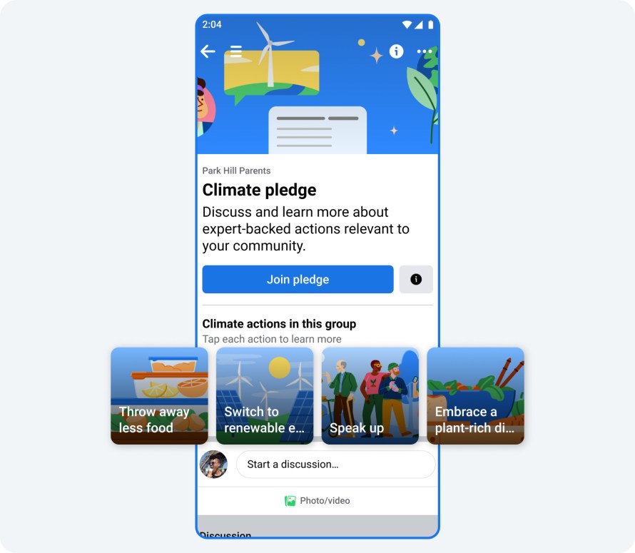 An image showing an example of a Climate Pledge.