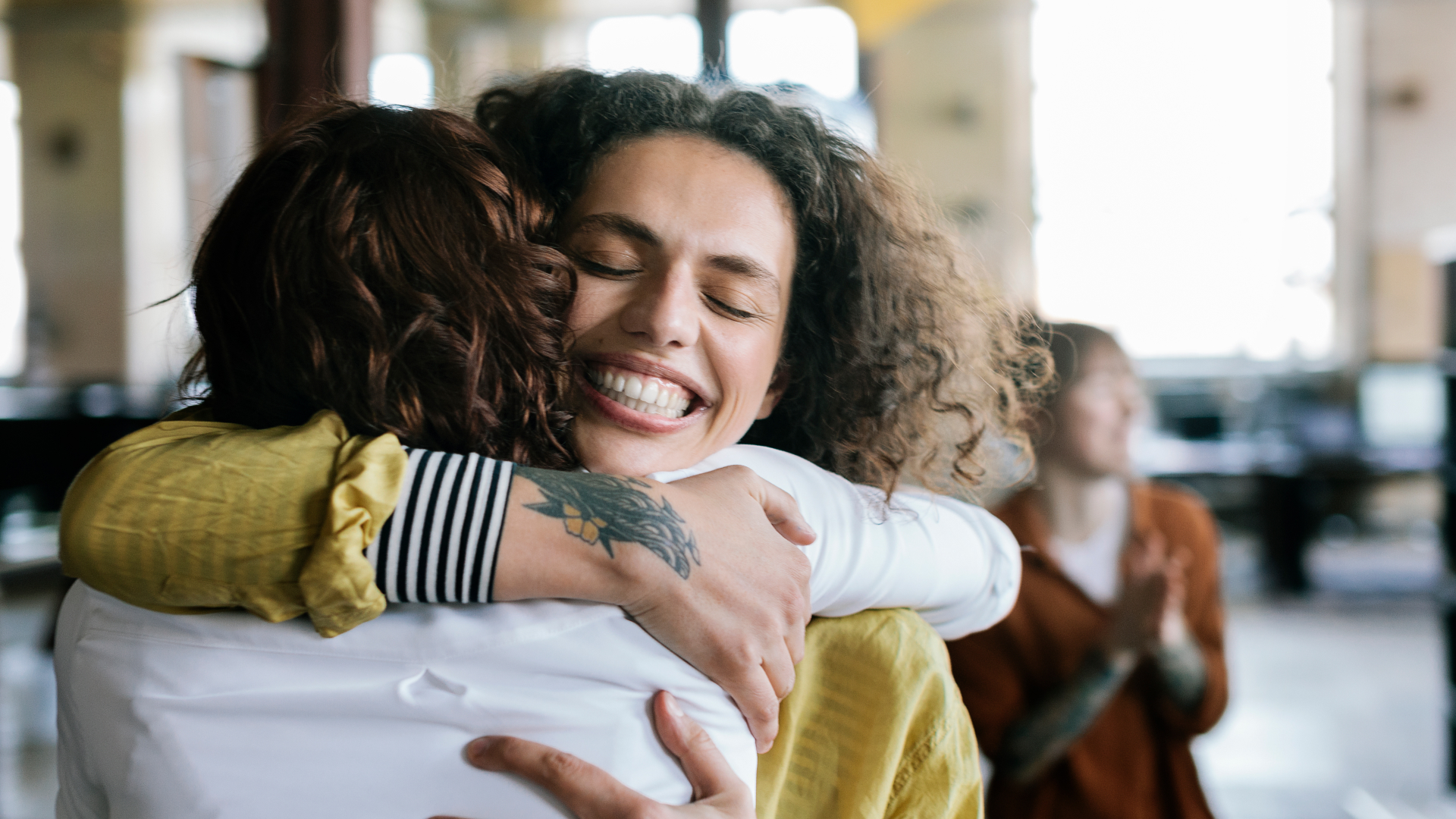 Image of two women hugging