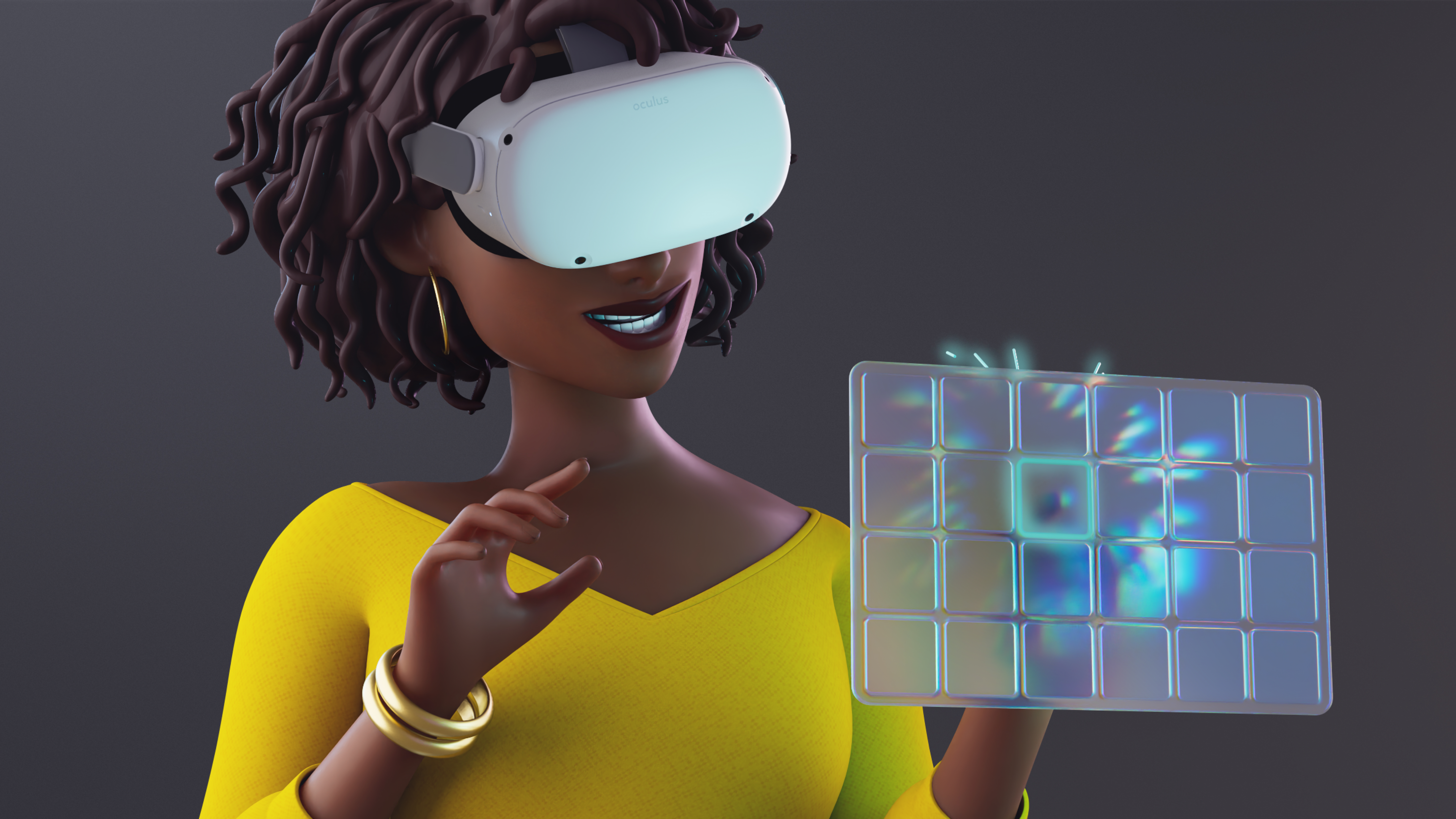 3D rendering of person using Direct Touch in virtual reality