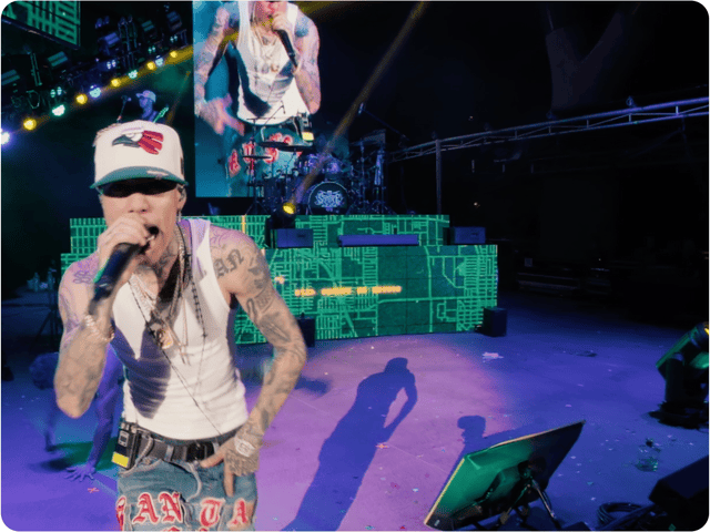 A GIF of a concert in Red Rocks Amphitheatre.