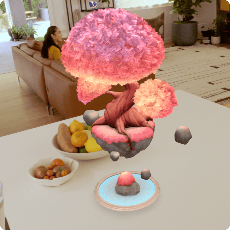Animation showing mixed reality examples