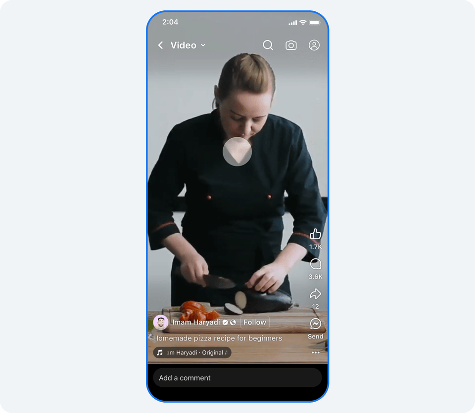A GIF of the scrubber function of watching videos.