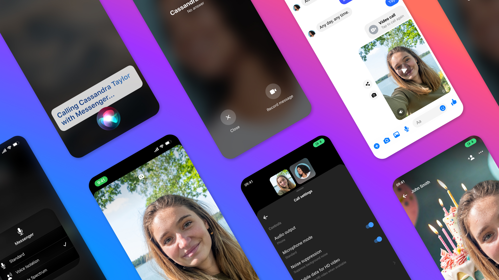 Phones with women's faces