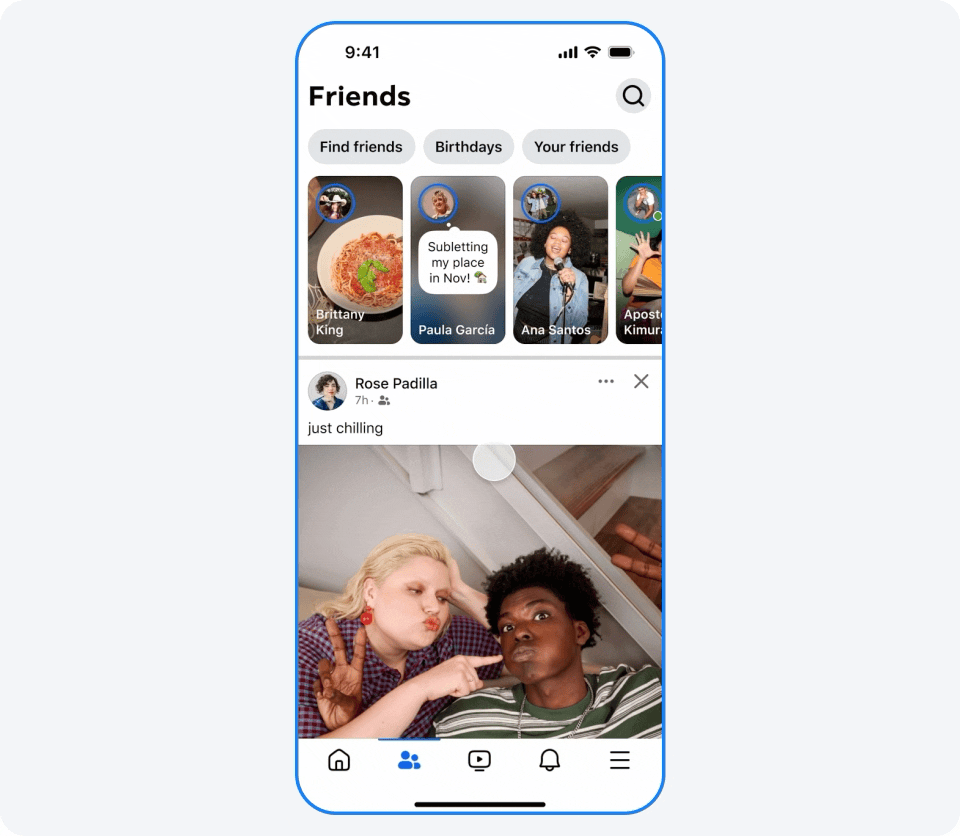 Demo for how to use the new Friends tab