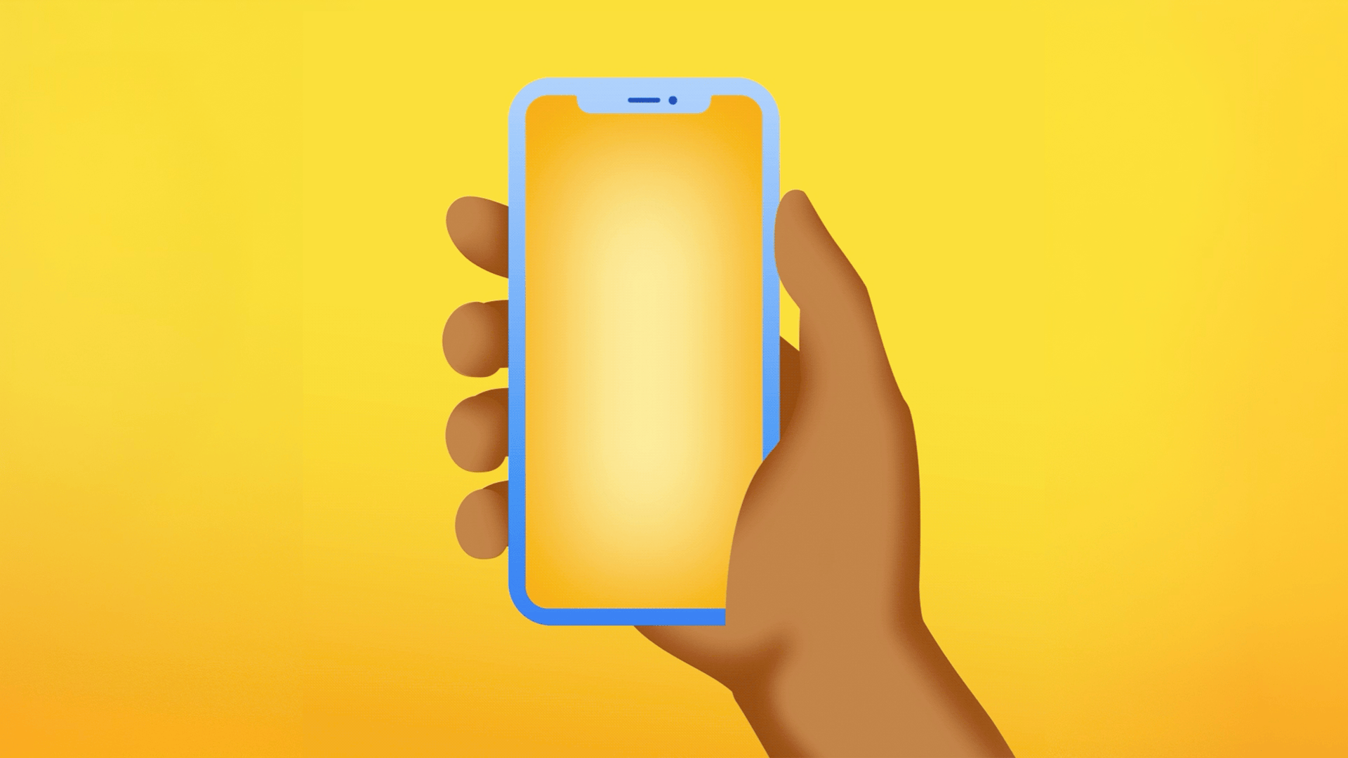 Illustration of a person swiping a phone screen with a shield on it