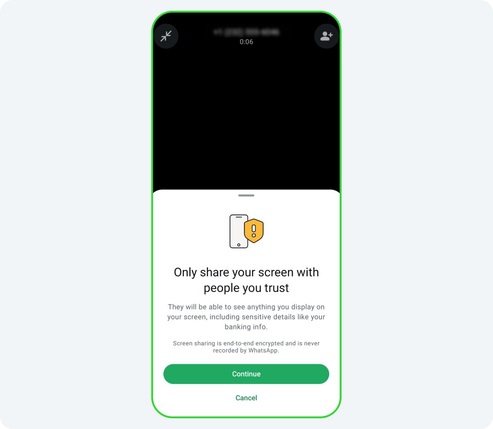 WhatsApp scam warning